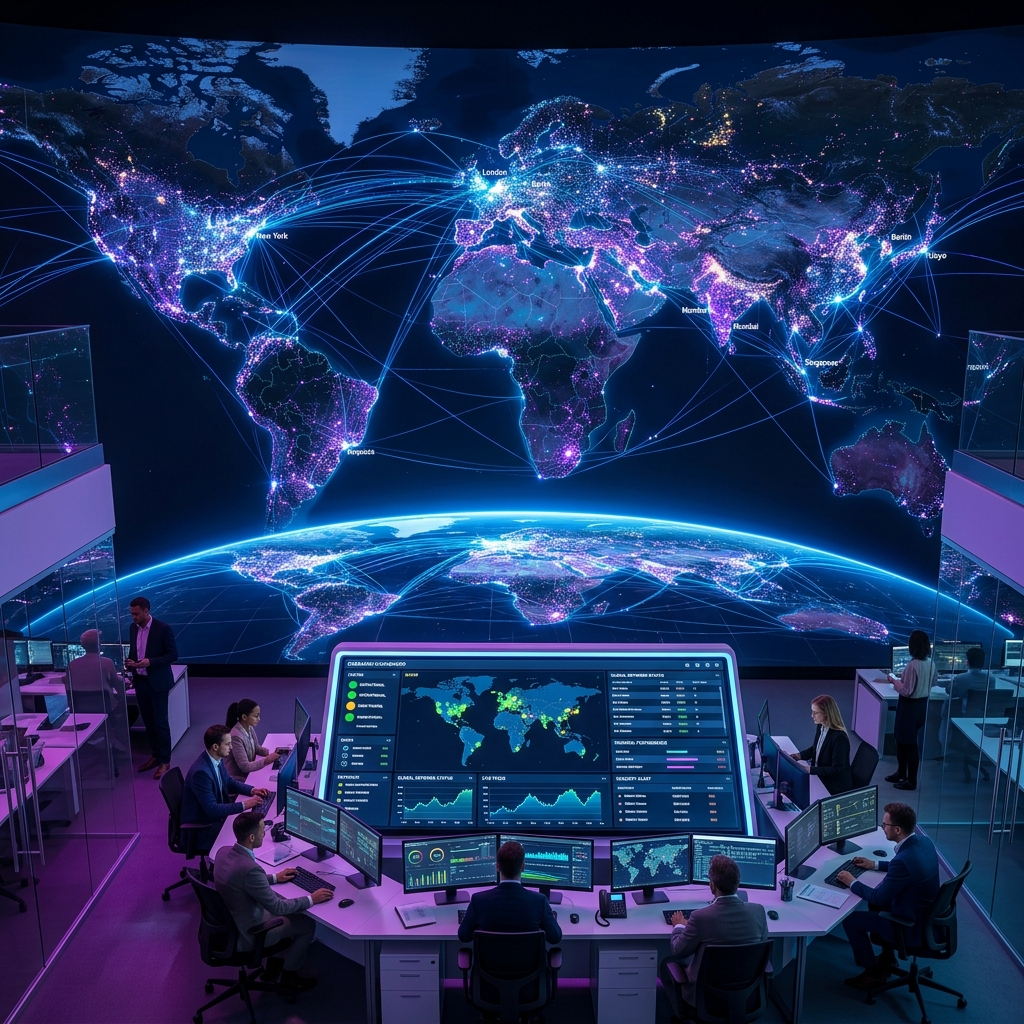 Global Business Operations Command Center with Real-Time Monitoring